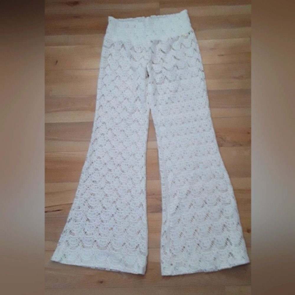 GORGEOUS BOHO ROXY WHITE COVERUP PANT